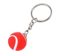 Small Tennis Ball Keychain - 3D Realistic Sport Pendant, High-Visibility Felt Texture Keyring, Sturdy Zinc Alloy Loop, Precision Sphere Model, for Sports Party Favors Athletic Gear