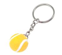 Small Tennis Ball Keychain - 3D Realistic Sport Pendant, High-Visibility Felt Texture Keyring, Sturdy Zinc Alloy Loop, Precision Sphere Model, for Sports Party Favors Athletic Gear