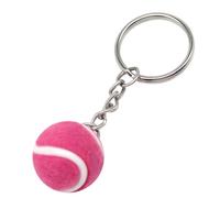 Small Tennis Ball Keychain - 3D Realistic Sport Pendant, High-Visibility Felt Texture Keyring, Sturdy Zinc Alloy Loop, Precision Sphere Model, for Sports Party Favors Athletic Gear