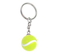 Small Tennis Ball Keychain - 3D Realistic Sport Pendant, High-Visibility Felt Texture Keyring, Sturdy Zinc Alloy Loop, Precision Sphere Model, for Sports Party Favors Athletic Gear