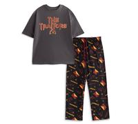 (Small) The Traitors Short Sleeve Long Leg Pyjama Set (Mens Black)