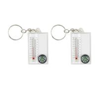 Small Thermometer Compass Keychain Survival Keychain Guide for Keyring Camping Key Rings