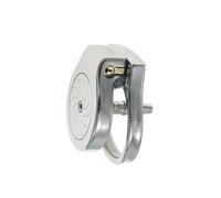 Small Thickened Stainless Steel Flat Chastity Lock with Hollow Catheter Chastity Device, Male Abstinence Large Chastity Cage Wearable Penis Cage Sex Toy