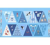 Small Things Coastal - Bunting Panel - Lewis & Irene -100% Quality Cotton - Simply Sew CraftyTM