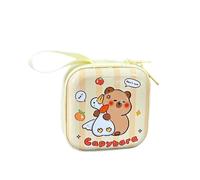 Small Tinplate Coin Holder with Capybara Print Practical Metal Change Container for Everyday Use Travel Or Shopping Children's Coin Box