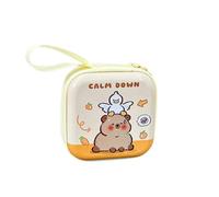 Small Tinplate Coin Holder with Capybara Print Practical Metal Change Container for Everyday Use Travel Or Shopping Metal Change Holder