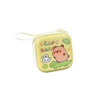 Small Tinplate Coin Holder with Capybara Print Practical Metal Change Container for Everyday Use Travel Or Shopping Children's Coin Box