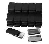 Small Tins | Rectangular Metal Pill Cases - Portable Multipurpose Slide Lid Boxes Set of 60 for Tea Pill Candy Travel Camping Jewelry Craft Organization