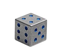 Small Titanium Dice, Playing Dice Math Teaching Tool, Gray Board Games Dice, Interactive Toys Titanium Alloy Six Sided Dice for Events, Gathering, Game, Classroom