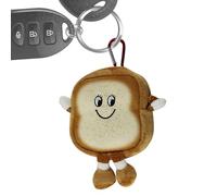 Small Toasted Burger Money Holder: Daily Use and Carry, Practical and Plush Keychain, Kids Zipper Case with Key Ring, Toast Buns, Consulte la descripción, See description