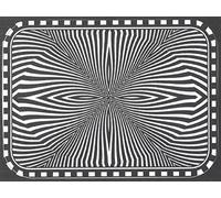 Small Tobacco Tin - 1160S Black White Trippy - 8.5cm x 6.5cm x 2.25cm | Holds approx. 14g (1/2 ounce)