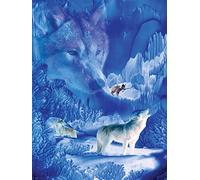 Small Tobacco Tin - 2951S Blue Wolves - 8.5cm x 6.5cm x 2.25cm | Holds approx. 14g (1/2 ounce)