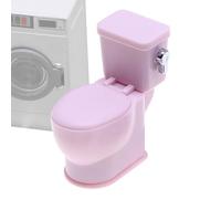 Small Toilet Doll House - Miniature Toilet, Funny Toy Restroom, Cake Decoration Prop, Bathroom Decor, Small Bathroom Doll House Furniture Set For Kids Playroom Decoration