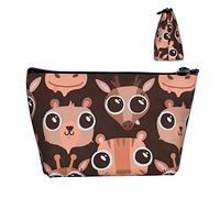 Small Toiletry Holder Bags for Women Cosmetic Toiletry Bag Giraffe Head with Cute Eyes, Waterproof and Durable Portable Pouch for Picnic Travel Outdoor Carrying
