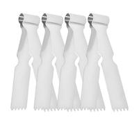 Small Tongs Appetizers - 1.3x2.64in 4PCS Metal Serving, Elegant Catering Tweezers, Kitchen Pastry Decoration Tool | Pie Crust Crimper for Pasta Scones Dough Edge Presser Cooking Utensil Aid