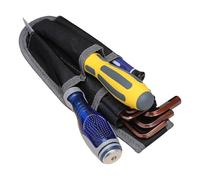 Small Tool Bag Multi-Pocket Metal Clip Holder Small Gear Screwdriver Wrench | Tool Storage Bag Work Pouch Screwdriver Wrench Metal Clip Holder for Electrician Carpenter Mechanic Technician Work Co