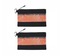 Small Tool Pouch, Black Waterproof Clear Tool bag withTransparent Mesh Window Oxford Cloth Hardware Utility Accessories Organizer for Screwdriver Spanner Nails (Set of 2)