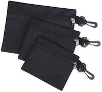 Small Tool Pouch Set - 3 Multi Purpose Storage Pouches with Zipper, Carabiner & Utility Tool Tote Bags for Men