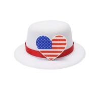 Small Top Hat With Hair Clip US Independence Days Theme Costume Headwear National Day Celebration Head Accessories Supply Independence Day Hair Clip