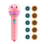 Small Torch - Light Up Cognitive Toy with 10 Slides | Portable Kids Flashlight, 11.3x3.5cm ABS, Blue/Pink, 80 Patterns, Ages 3+, for Bedtime Stories Shadow Play