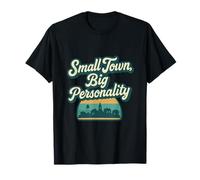 Small Town Big Personality Retro Badge Local Pride T-Shirt