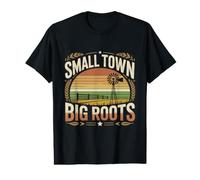 Small Town Big Roots Rural Hometown Pride Value Graphic T-Shirt