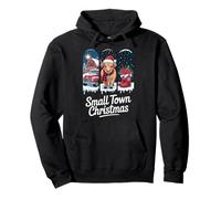 Small Town Christmas + Festive Vibes + Holiday Spirit Pullover Hoodie