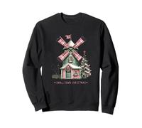 Small Town Christmas Rustic Windmill Scene Sweatshirt