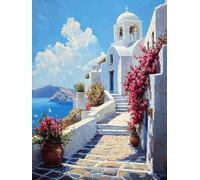 Small Town Diamond Painting Kits for Adults Beginners, 5D Landscape Diamond Art Kits for Kids, DIY Full Drill Gem Embroidery Crystal Art, Cross Stitch Hobbies for Adults Women, Room Decor 40X50cm I-20