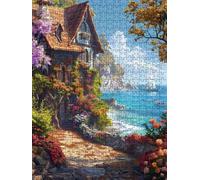 Small Town Lake Jigsaw Puzzle 6000 Piece, Puzzles for Adults 6000, The Impossible Challenge, Jigsaw Puzzle Games Classic Educational, Wooden Puzzles, for Home Wall Decoration Gift FNKL1-1042