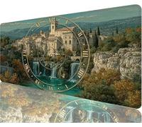 Small Town Mouse Pad,1200x600x3mm Mouse Mat Clocks Desk Mat Large,Soft Smooth Surface with Anti-Slip Rubber Base Mousepad Waterproof,Durable,Extended Length Desk Pad for Christmas Decorations N1-140