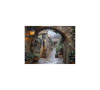 Small Town Paint by Numbers for Adults, Landscape Luminescence Acrylic Paint by Numbers Kits, DIY Hobbies for Women 32x24 Inch, Luminescence Painting Wall Art for Room Decor Gifts for Women GYYH-2676