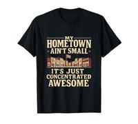 Small Town Pride Hometown Flag Vintage Maroon Design T-Shirt