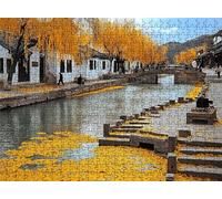 Small Town River Puzzle - 5000 Piece Jigsaw Puzzles for Adults - The Back Features Printed Letter Guides - and The Pieces fit Together Snugly - Wooden Puzzles for Adults 61.6 X 41.5 Inch s7h-467
