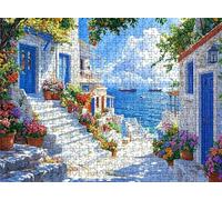 Small Town Sea Puzzle - 3000 Piece Jigsaw Puzzles for Adults - The Back Features Printed Letter Guides - The Pieces fit Together Snugly - Wooden Puzzles for Adults - Gifts Man 48.0 X 31.9 Inch s7h-45