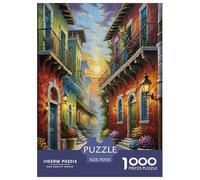 Small Town Streets And Alleys Jigsaw Puzzles Puzzle for Adults Kids. 1000 Piece Interesting Great Gifts Challenge Toy Educational Games Home Decoration for Educational Games Gifts 70x50cm/1000pcs
