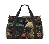 small towns Travel Duffel Bag Carry On Overnight Weekender Bag with Shoulder Strap Large Capacity Sports Gym Tote
