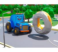 Small Tractor, Police Car and Monster Truck