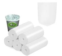 Small Trash Bags, Inwaysin Small Garbage Bags 4 Gallon Biodegradable Can Liners Thicken, Size Expanded, White 200 Counts
