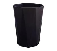 Small Trash Can Bin Easy to Clean Garbage Bin Simple No Lid Rubbish Can Stylish & Sturdy Waste Basket Plastic Bathroom Bin for Living Room Hotel Dormitory Laundry Room Household, Black