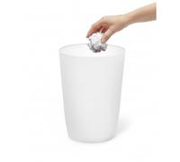 Small Trash Can - Open Top Garbage Cans for Kitchen, Office, Dorm, Bathroom, etc. -Waste Can for Compact/Tight Spaces - The Perfect Bathroom Trash Can - 2 Gallon Trash Bin - Glossy White