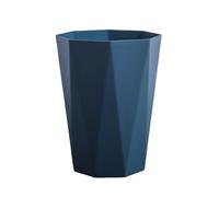 Small Trash Can Plastic Wastebasket Round Garbage Container Bin Space Saving Trash Can for Office Home Small Garbage Container Bin Fits Under Desk Design Easy to Clean (1, Dark blue)