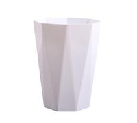 Small Trash Can Plastic Wastebasket Round Garbage Container Bin Space Saving Trash Can for Office Home Small Garbage Container Bin Fits Under Desk Design Easy to Clean (1, white)
