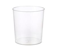 Small Trash Can, Transparent Round Garbage Can Large Capacity Waste Basket Clear Flowers Vases for Bathroom Bedroom Office (L)