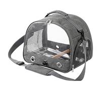 Small Travel Carrier - Portable Bag Tray Standing Perch, Breathable Design | Transparent Travel Cage Parakeets Parakeets Gentoo Parrots Conuri Travel to a