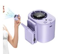 Small Travel Fan - 8.4cm Compact ABS Frame, Clip On Attachable Base, endless Airflow Adjustment, Battery Status Screen Indicator | Summer Picnic Outdoor Adventure With Nighttime Tent Reading Sleeping