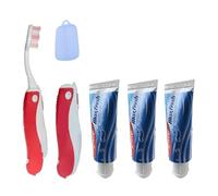 Small Travel Size Toothpaste Colgatee Mini Max Fresh 20ml x3 with Travel Foldable Toothbrush Includes Silicone Toothbrush Cap Cover