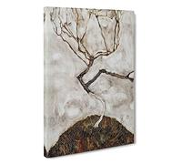 Small Tree In Late Autumn By Egon Schiele Canvas Print | Gallery Wrapped 30mm Frame Wall Art | 30x20 inches | Ready to Hang | Classic Landscape Picture | Living Room Bedroom Lounge Office