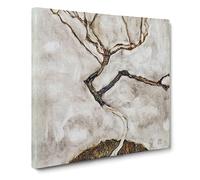 Small Tree In Late Autumn by Egon Schiele Classic Painting Canvas Wall Art Print Ready to Hang, Framed Picture for Living Room Bedroom Home Office Décor, 20x20 Inch (50x50 cm)