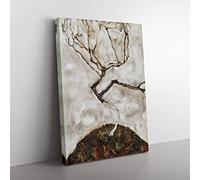 Small Tree In Late Autumn By Egon Schiele Classic Painting Canvas Wall Art Print Ready to Hang, Framed Picture for Living Room Bedroom Home Office Décor, 60x40 cm (24x16 Inch)